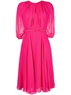 Max Mara Studio Belted Flared Dress - Pink