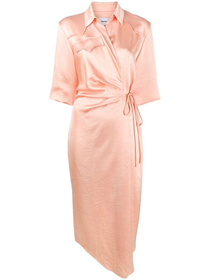 Nanushka Draped Front Shirt Dress - Pink
