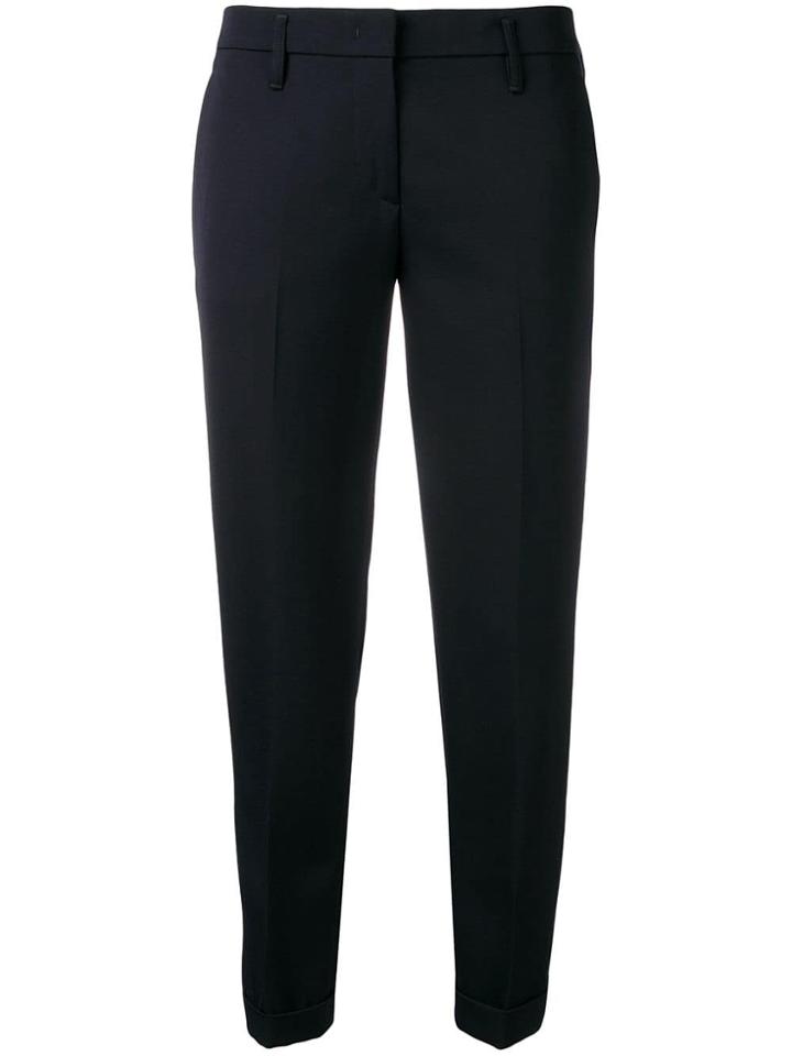 Aspesi Tailored Cropped Trousers - Blue
