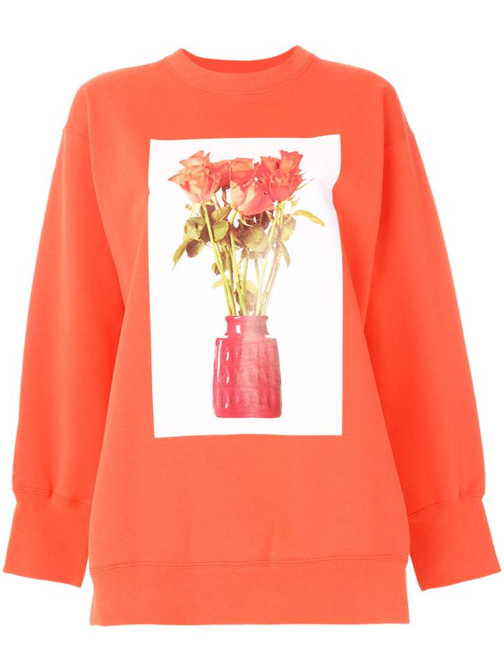 Ports 1961 Open Cuff Printed Sweatshirt - Yellow & Orange