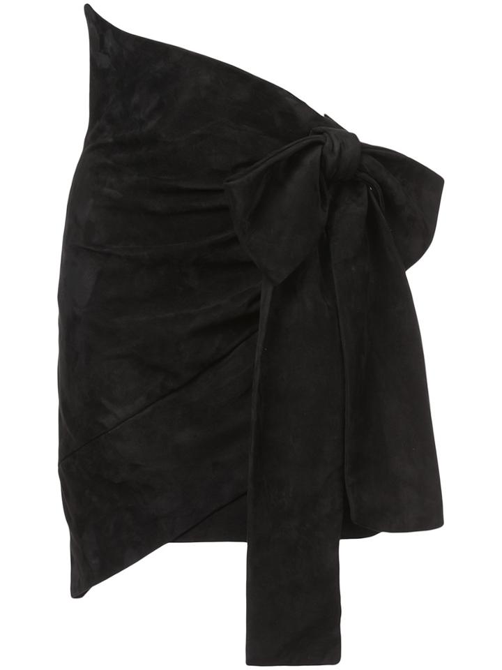 Saint Laurent Large Bow Skirt - Black
