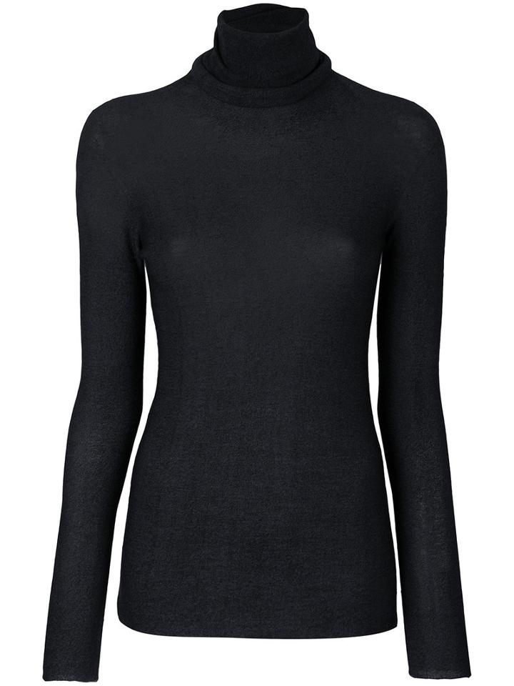 Avant Toi - Roll Neck Top - Women - Cashmere/polyester/silk - Xs, Blue, Cashmere/polyester/silk