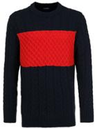 À La Garçonne Panelled Knit Sweater - Blue