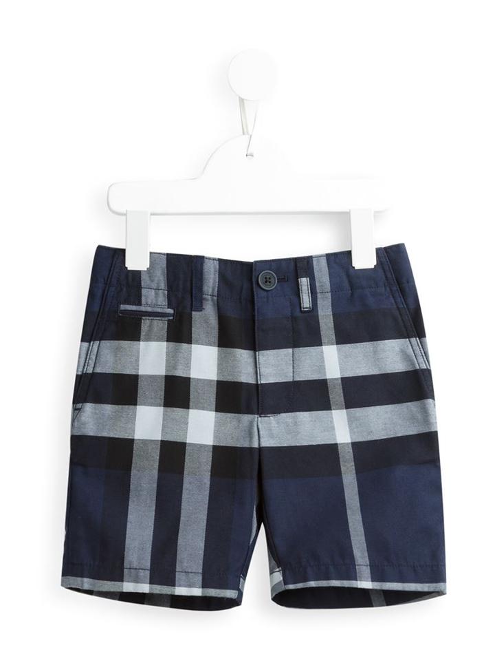 Burberry Kids Nova Check Bermuda Shorts, Boy's, Size: 6 Yrs, Blue
