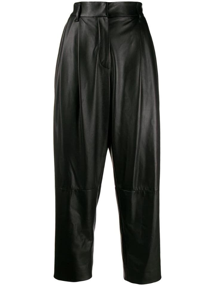 Brunello Cucinelli Cropped High Waisted Trousers - Black