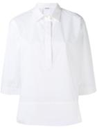 P.a.r.o.s.h. V-neck Collar Blouse - White