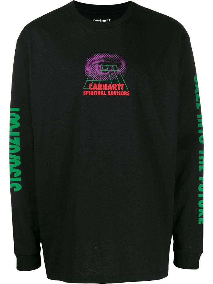 Carhartt Wip Graphic Print Long-sleeved T-shirt - Black