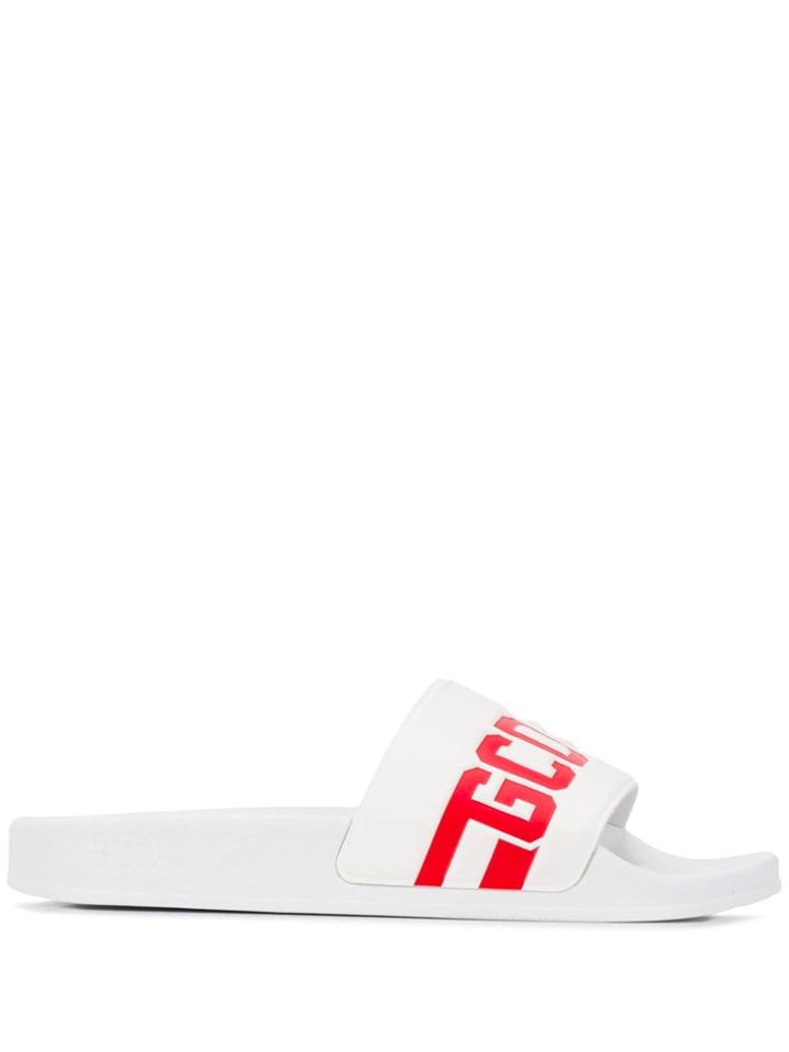 Gcds Logo Strap Slides - White