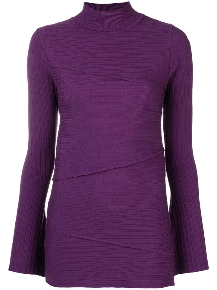 Pinko Runner Ribbed Jumper - Pink & Purple