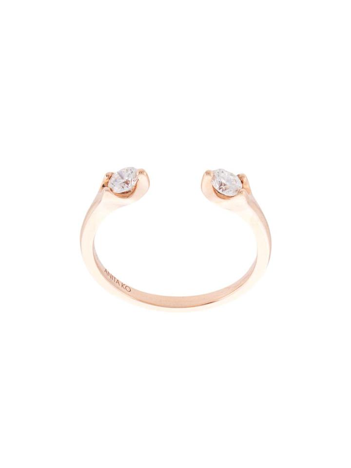 Anita Ko Two Stone Ring - Nude & Neutrals