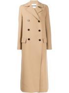 Jil Sander Double Breasted Long Coat - Neutrals