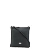 Vivienne Westwood Crosshatch Textured Crossbody Bag - Black