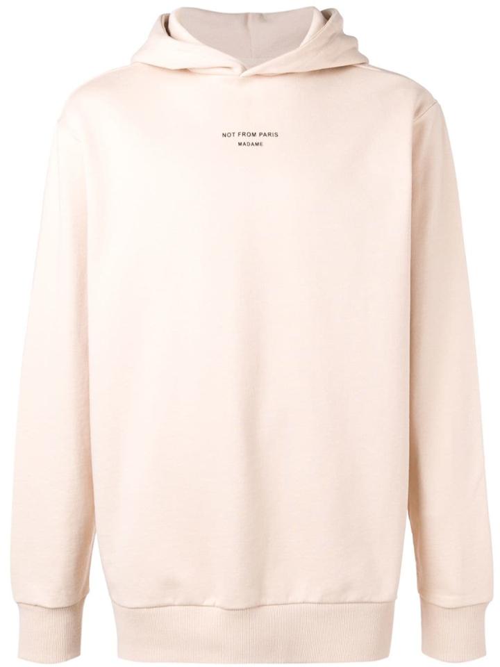 Drôle De Monsieur 'not From Paris Madame' Hoodie - Neutrals