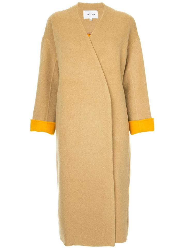Enföld Oversized Mid-length Coat - Brown