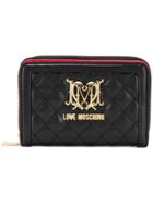 Love Moschino Quilted Logo Plaque Purse - Black