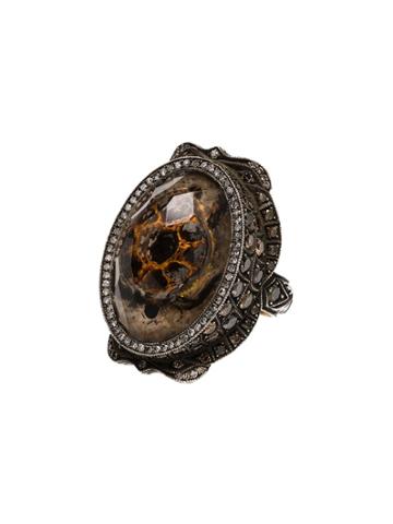 Sevan Bicakci Quartz And Diamond Ring - Brown