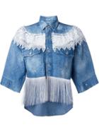Forte Couture Fringed Denim Shirt