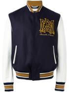 Alexander Mcqueen Insignia Bomber Jacket - Blue