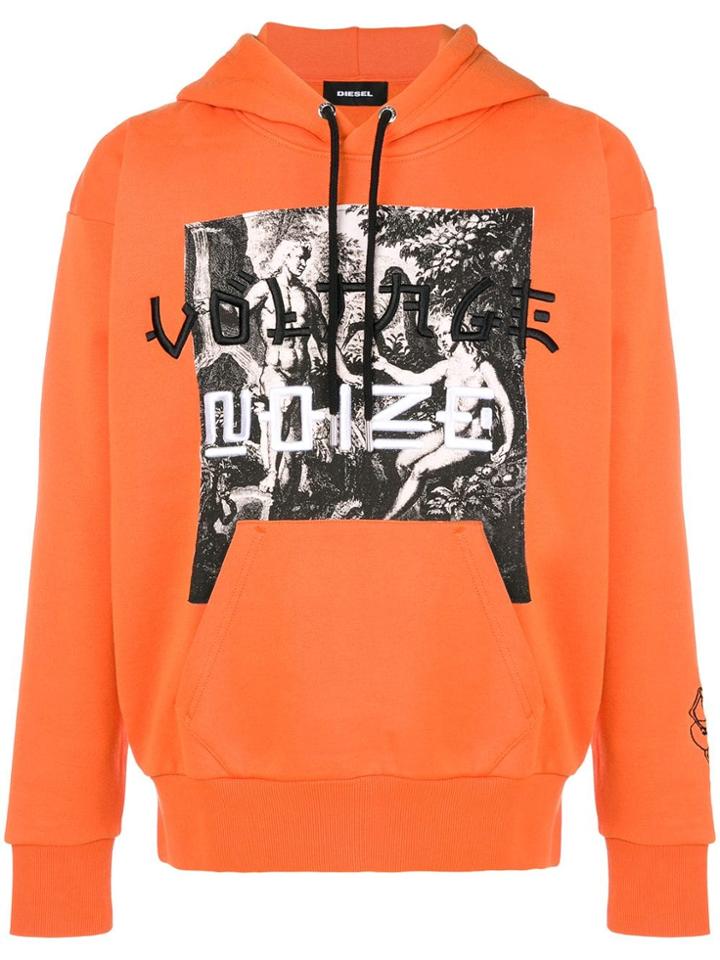 Diesel Felpa S-poff Hoodie - Yellow & Orange