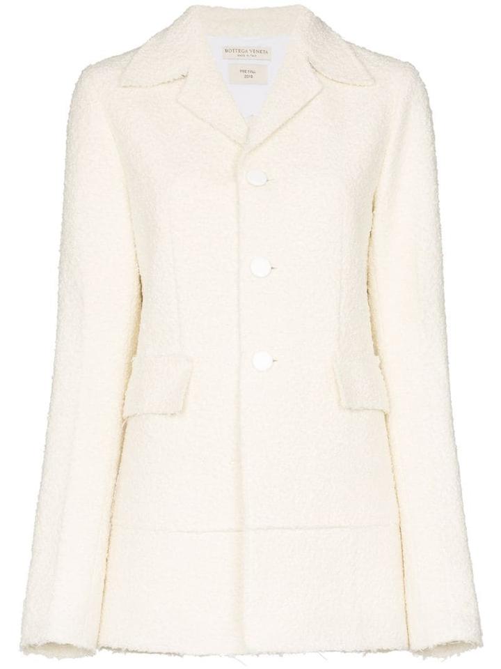 Bottega Veneta Bott Clrd Ls Sb Jkt Blzr Bx Ft Os W Stn - White
