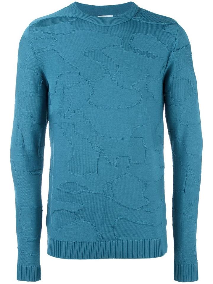 S.n.s. Herning Crew Neck Jumper, Men's, Size: Medium, Blue, Virgin Wool