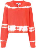 Msgm Tie-dye Distressed Jumper - Orange