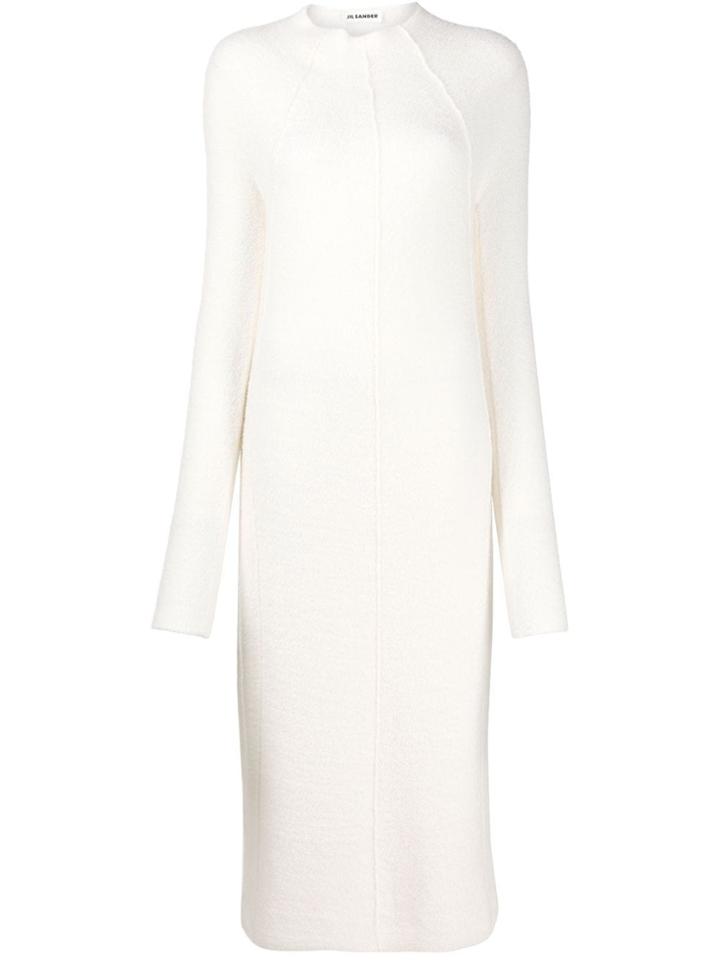 Jil Sander Exposed Seem Dress - White