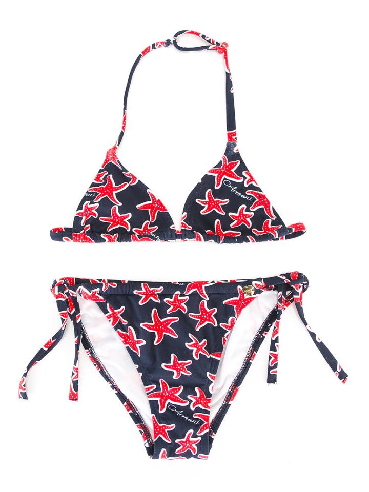 Armani Junior Starfish Print Bikini Set, Girl's, Size: 6 Yrs, Blue