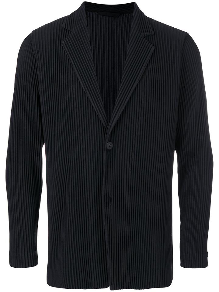 Homme Plissé Issey Miyake - Pleated Blazer - Men - Polyester - 2, Black, Polyester