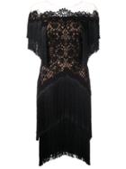 Tadashi Shoji Fringed Dress - Black