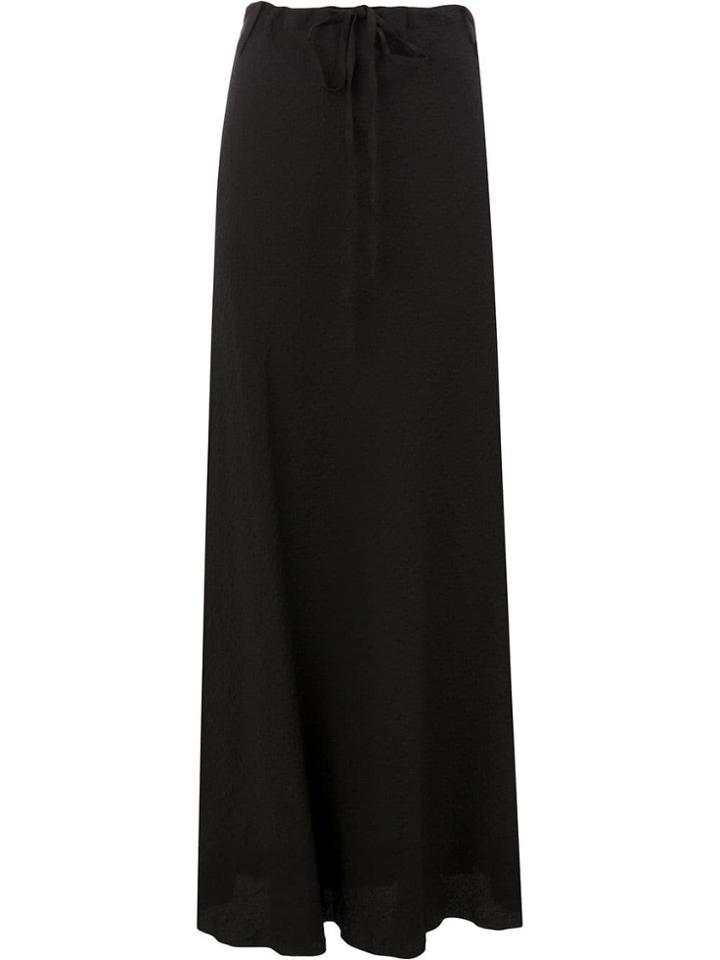Masnada Long Drawstring Skirt - Black