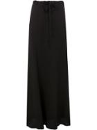 Masnada Long Drawstring Skirt - Black