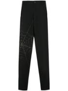Yohji Yamamoto Spider Web Print Trousers - Black