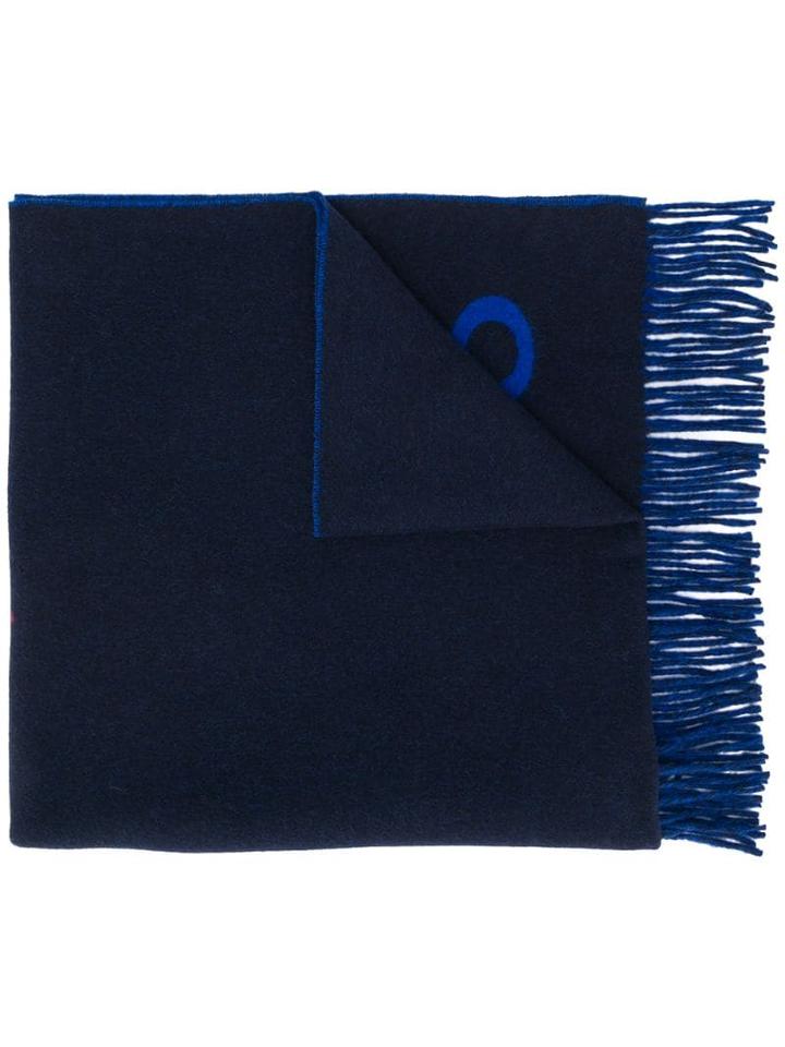 Polo Ralph Lauren Intarsia Logo Scarf - Blue