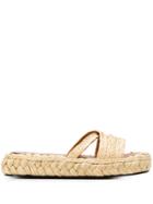 Clergerie Nat Rafia Sandals - Neutrals