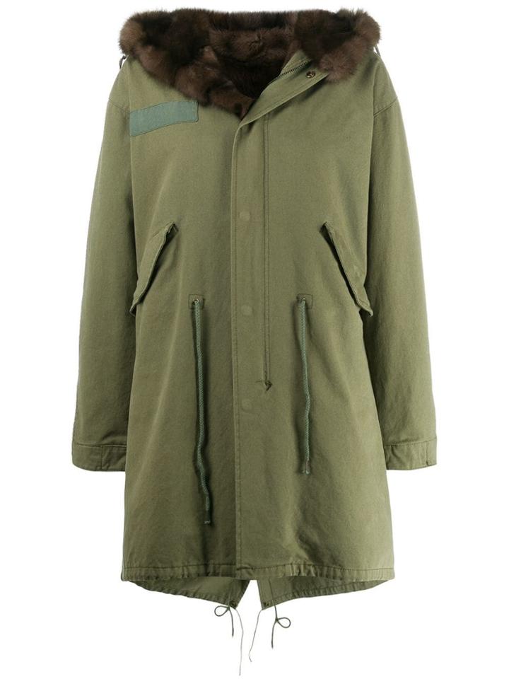 Liska Sable Fur Lined Parka - Green