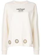 Gaelle Bonheur Long Sleeved Eyelet Jumper - White