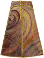 Fendi Pre-owned 2000's Abstract Jacquard A-line Skirt - Yellow