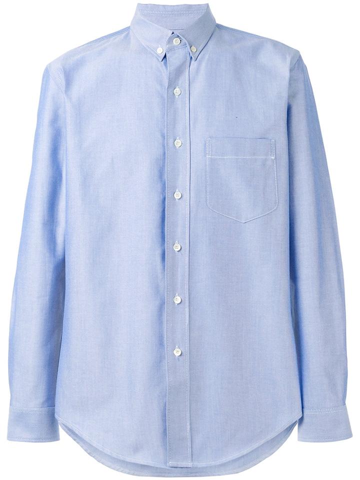 Palm Angels - Button Down Shirt - Men - Cotton/polyester/metallic Fibre - 50, Blue, Cotton/polyester/metallic Fibre