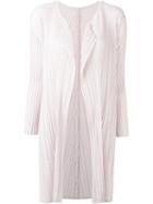 Pleats Please By Issey Miyake - Pleated Coat - Women - Polyester - 4, Pink/purple, Polyester