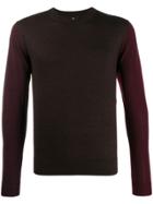 Ps Paul Smith Two-tone Knit Jumper - Brown