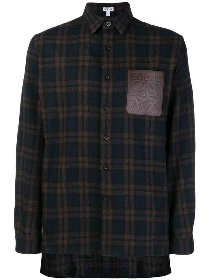 Loewe Check Overshirt - Blue