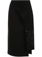 Mara Mac Panelled Midi Skirt - Black