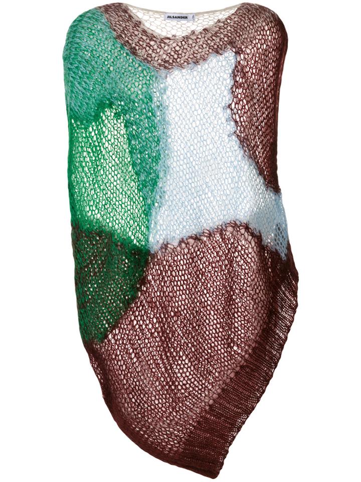 Jil Sander Colour Block Shortsleeved Jumper - Multicolour
