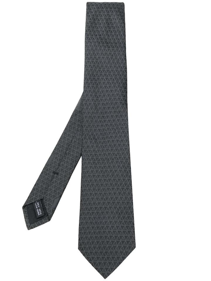 Salvatore Ferragamo Geometric Print Tie - Grey