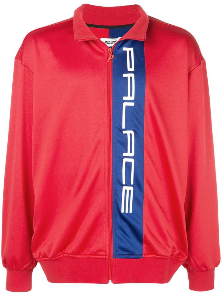 Palace Panelled Logo Print Jacket - Red