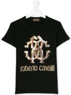 Roberto Cavalli Kids Printed T-shirt - Black