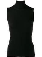 Prada Vintage 1990's Turtle Neck Knitted Top - Black