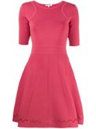 Patrizia Pepe Flared Shortsleeved Dress - Pink