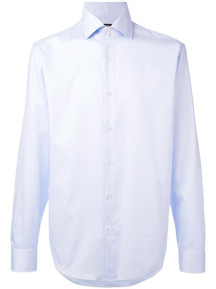 Boss Hugo Boss - Plain Shirt - Men - Cotton - 39, Blue, Cotton